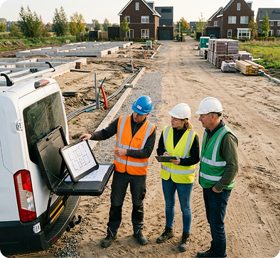 Werkzaamheden in volle gang